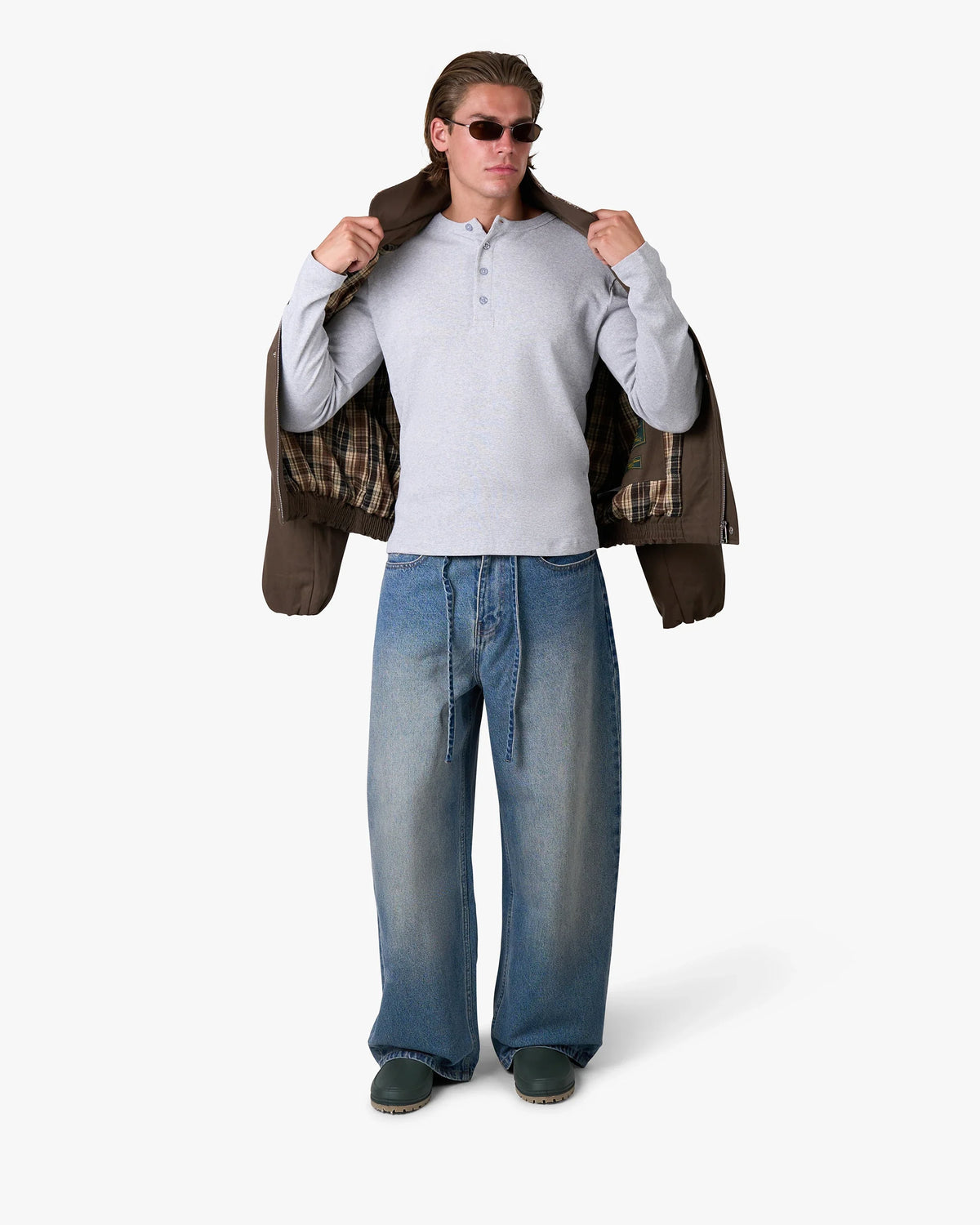 Henley Longsleeve | Grey Melee