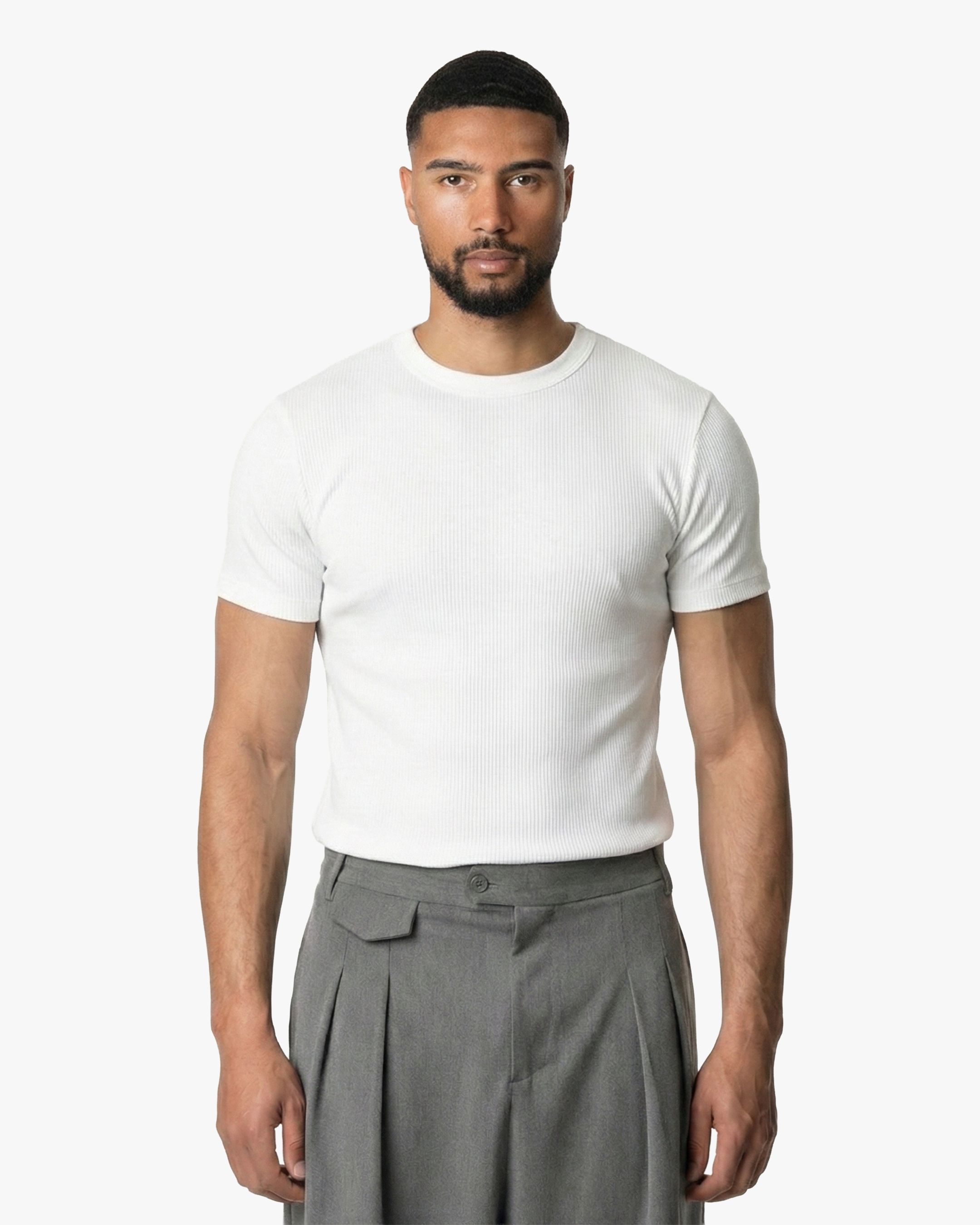 Ribbed T-shirt | White