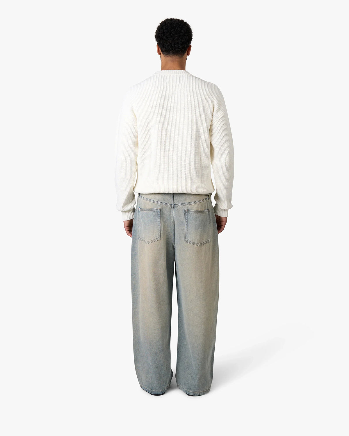 Naval Knitted Cotton Sweater | Ecru