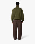 Sontuso Knitted Half-Zip Sweater | Green
