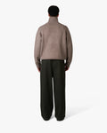 Sontuso Knitted Half-Zip Sweater | Light Brown